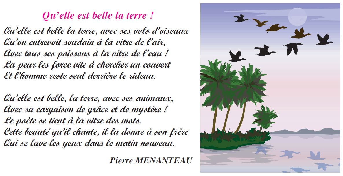 Elle est перевод. Ah!que la Terre est Belle! Pierre Menanteau перевод на русский.