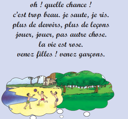 Poème vive les vacances livre de lecture 3 ème année – موقع مدرستي