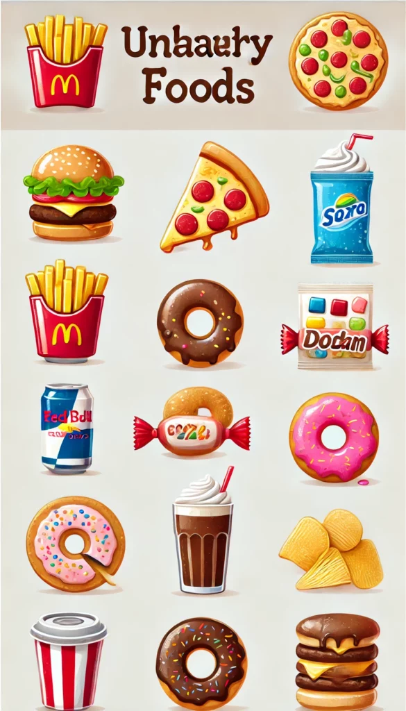 unhealthy foods