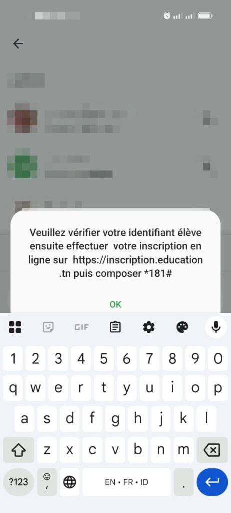 Veuillez vérifier votre identifiant élève