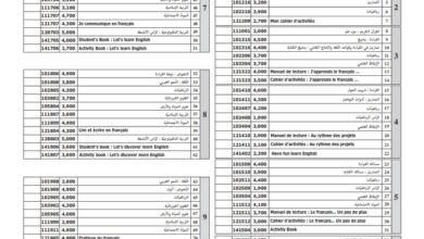 طلبية الكتب الخاصة بالتلميذ