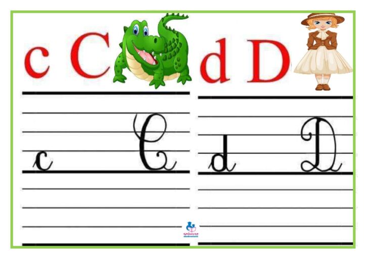 l'alphabet miniscule et majuscule affichage