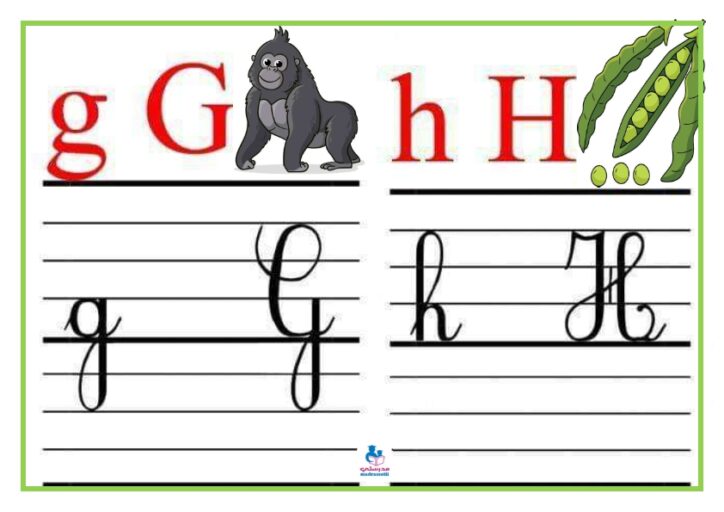 l'alphabet miniscule et majuscule affichage