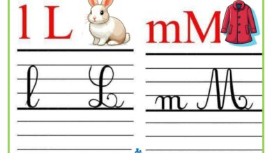 l'alphabet miniscule et majuscule affichage