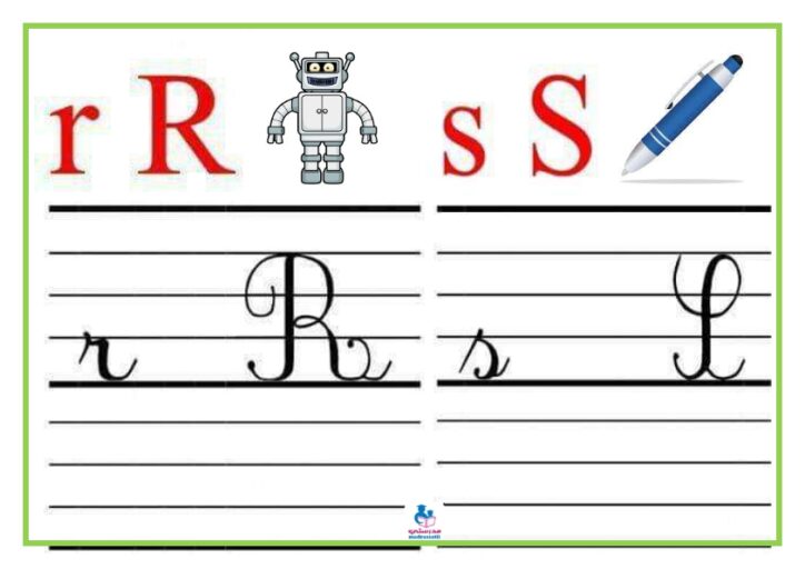 l'alphabet miniscule et majuscule affichage