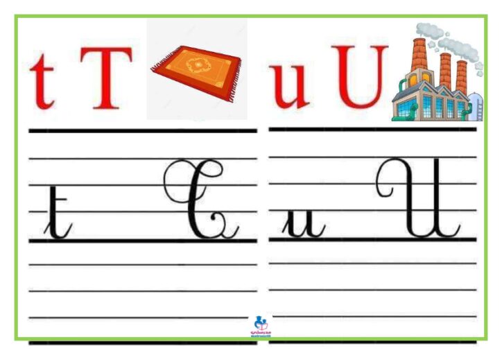 l'alphabet miniscule et majuscule affichage