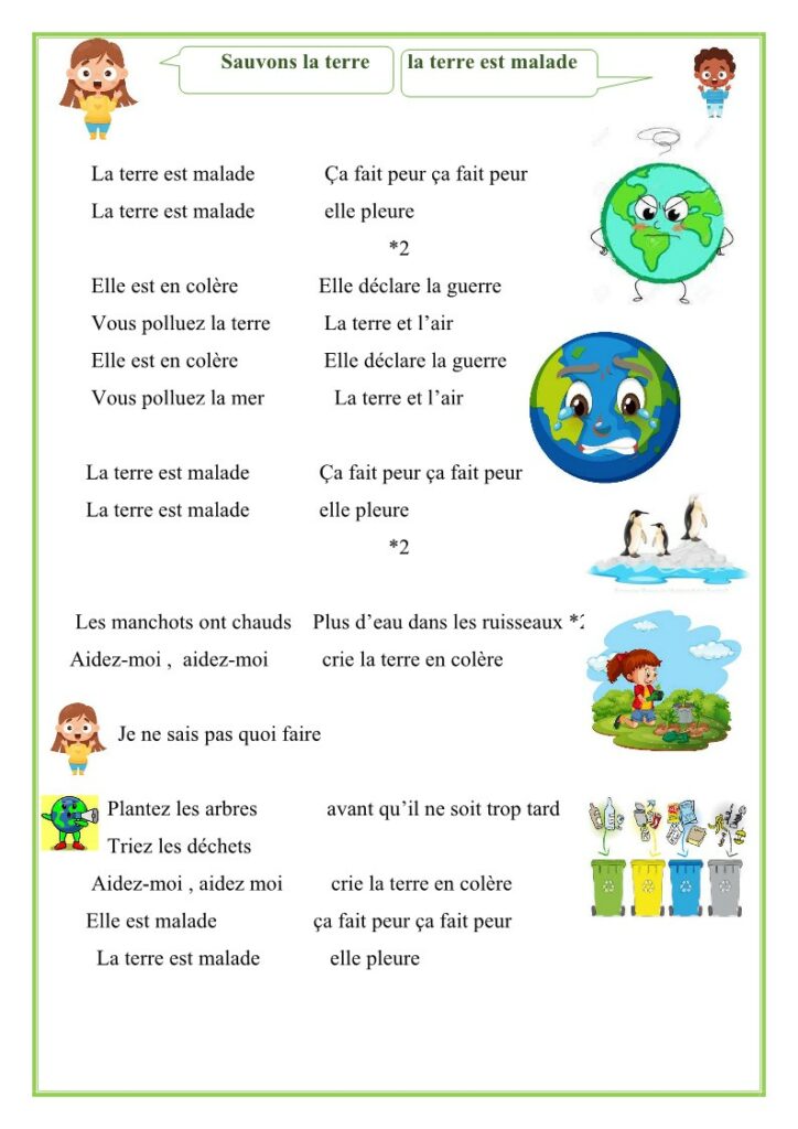 chanson sauvons la terre la terre est malade