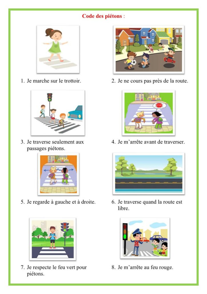code des piétons