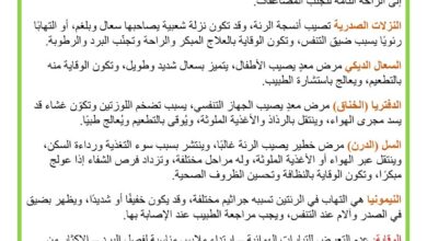 الأمراض التي تصيب الجهاز التنفسي