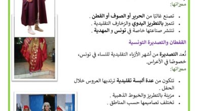 الصناعات التقليدية في مجال الازياء في تونس
