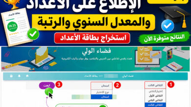 الإطّلاع على الأعداد و المعدّل السّنوي للتلميذ